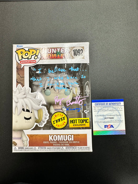 ***Signed***Komugi #1092 Hot Topic Exclusive Limited Chase Edition Funko Pop! Animation Hunter X Hunter