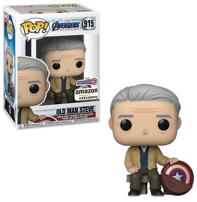 Old Man Steve #915 Marvel Year Of The Shield Amazon Exclusive Funko Pop! Marvel Avengers End Game