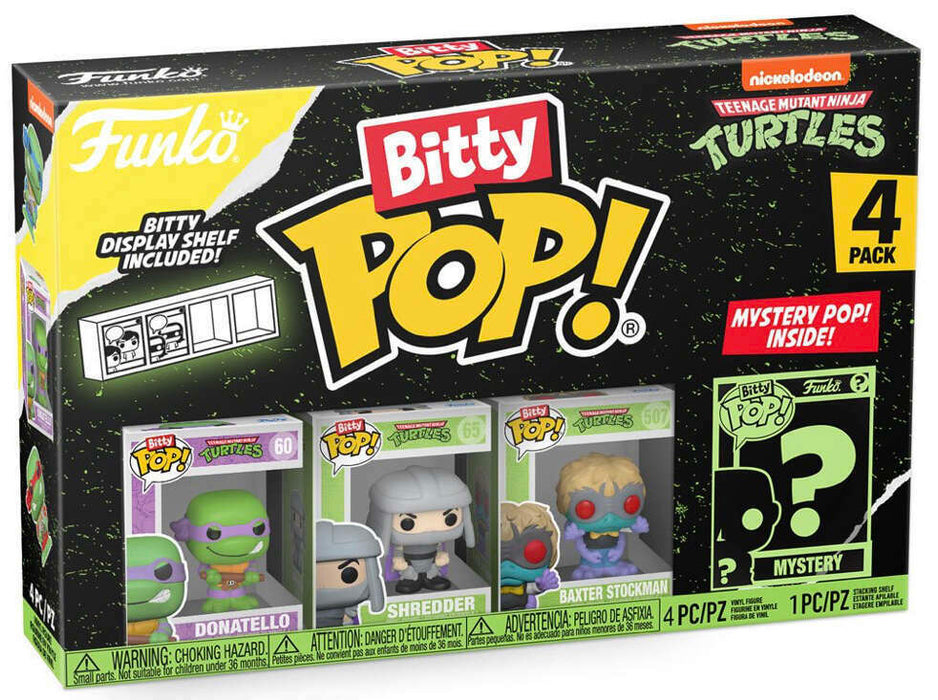 Donatello / Shredder / Baxter Stockman / Mystery (4-Pack) Series 2 Funko Pop! Bitty