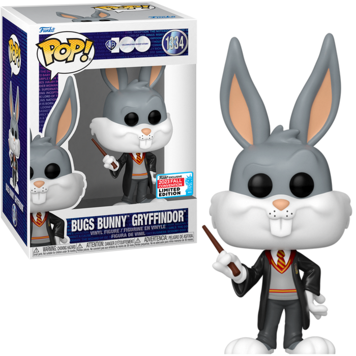 Bugs Bunny Gryffindor #1334 2023 Fall Convention Limited Edition Funko Pop! WB 100 Celebrating Every Story