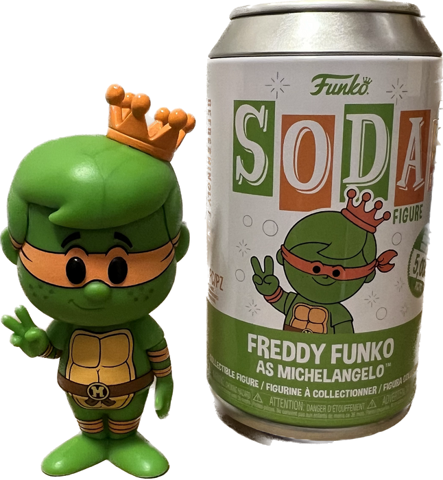 Freddy Funko as Michelangelo 2023 Camp Fun Days Limited Edition (5000 pcs) Sealed Can Funko Soda