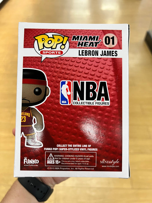 Lebron James #01 Funko Pop! (Error Print Miami Heat) Basketball NBA Cleveland Cavaliers Miami Heat