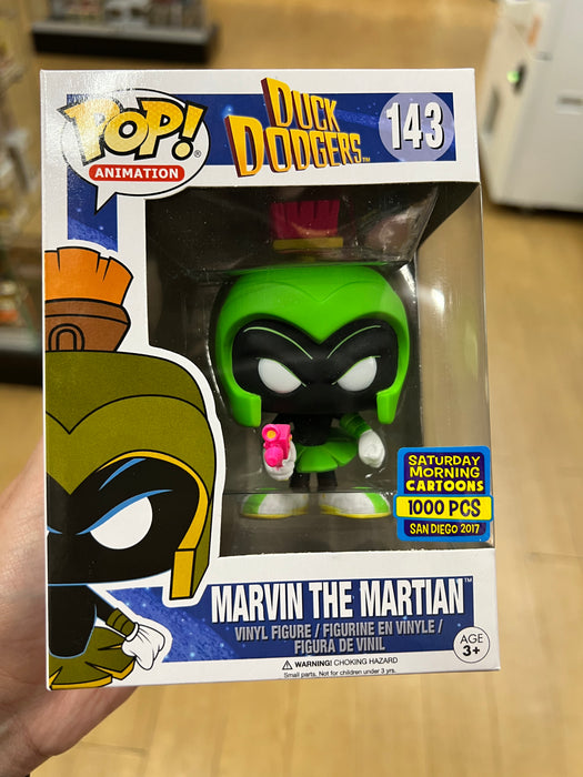Marvin The Martian (Neon Green) #143 Saturday Mornings Cartoons (1000 Pcs) 2017 San Diego Funko Pop! Animation Looney Tunes