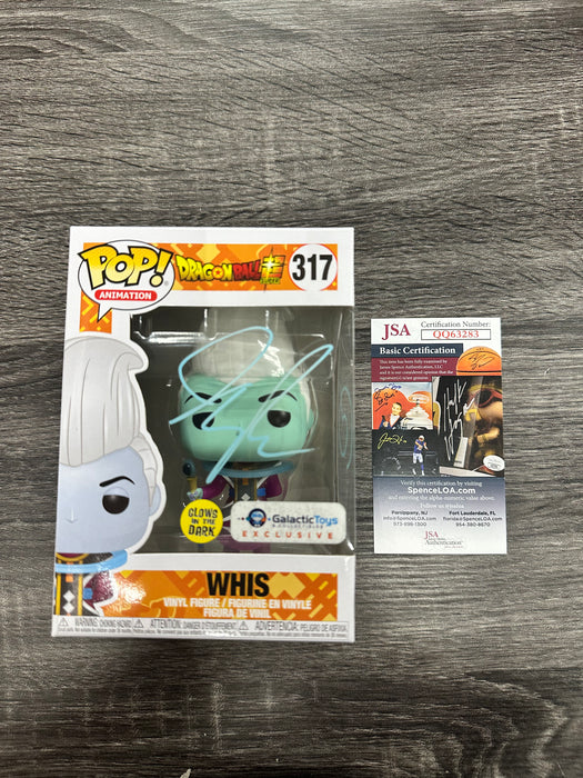 ***Signed*** Whis #317 Glow In The Dark Galactic Toys Exclusive Funko Pop! Animation DragonBall Super
