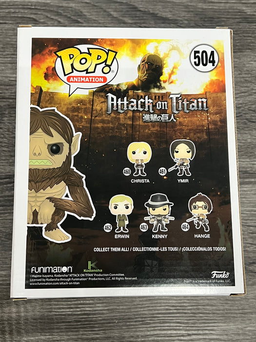 ***Signed*** Beast Titan #504 Hot Topic Exclusive Funko Pop! Animation Attack On Titan