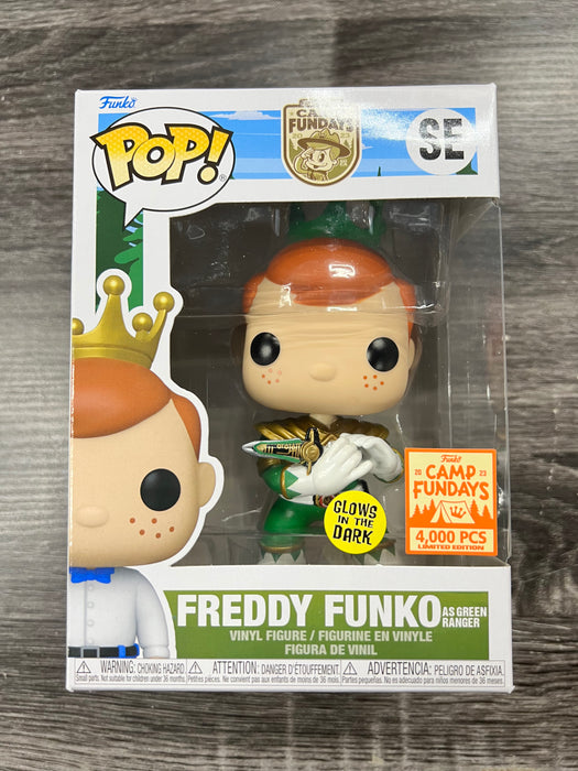 Freddy Funko As Green Ranger #SE 2023 Camp Fundays Glow In The Dark (4000 Pcs) Funko Pop! Camp FunDays