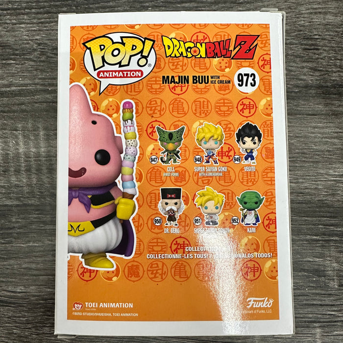 ***Signed*** Majin Buu WIth Ice Cream #973 Gamestop Exclusive Funko Pop! Animation Dragon Ball Z