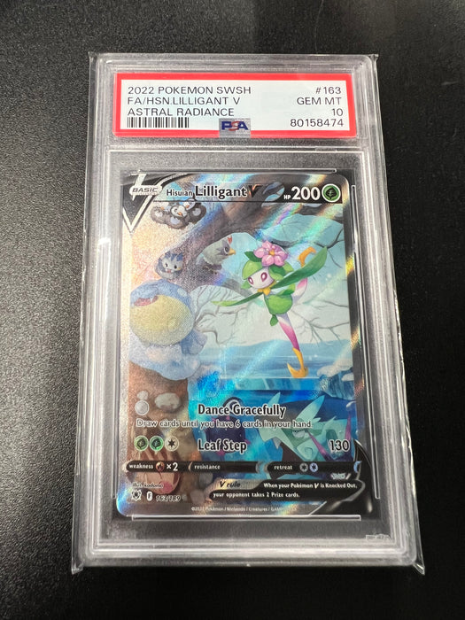 Hisuian Lilligant V 163/189 Pokemon Astral Radiance Pokemon Card PSA Mint 10