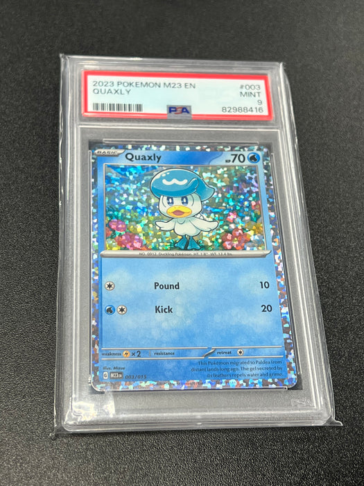 Quaxly 003/015 M23 En Pokemon Card PSA Mint 9