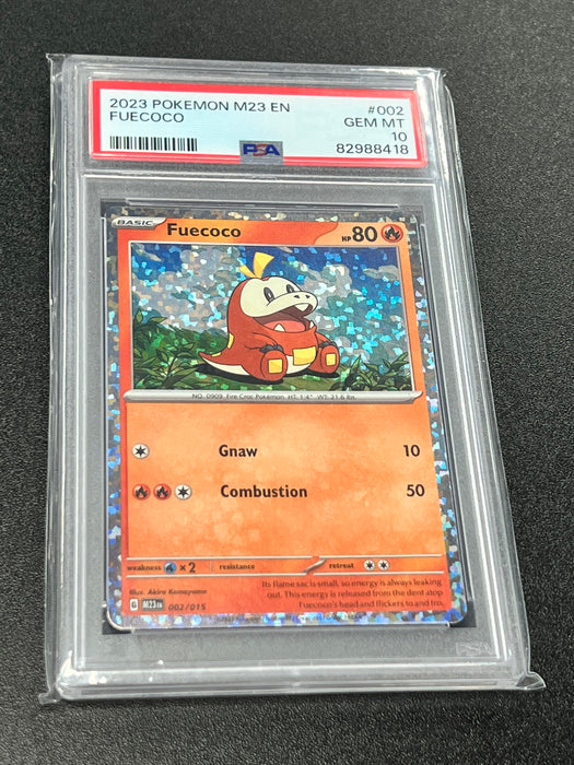 Fuecoco 002/015 M23 En Pokemon Card PSA Mint 10