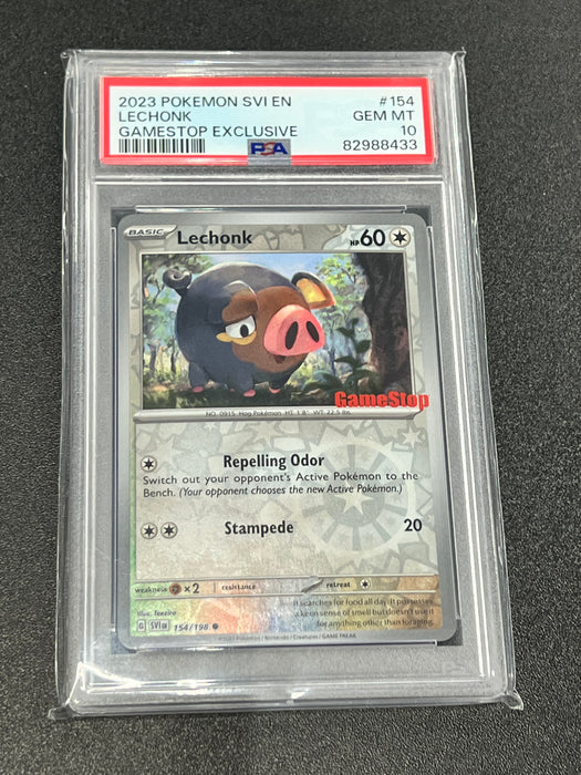Lechonk 154/198 SVI EN Pokemon Card PSA Mint 10