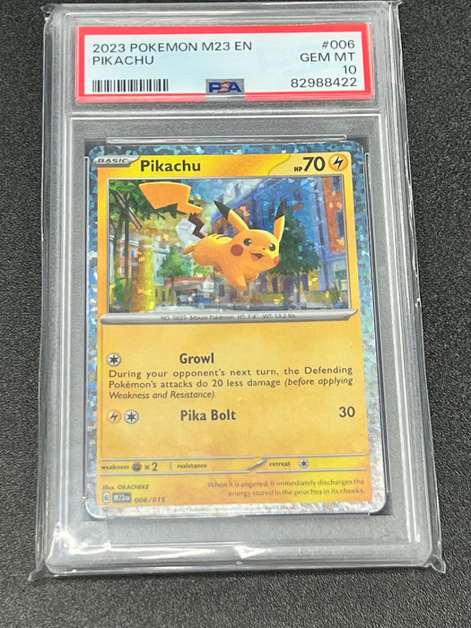 Pikachu 006/015 M23 En Pokemon Card PSA Mint 10