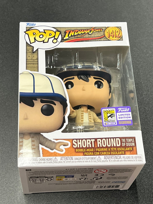 Short Round The Temple Of Doom #1412 2023 San Diego Comic Con Limited Edition Funko Pop! Indiana Jones