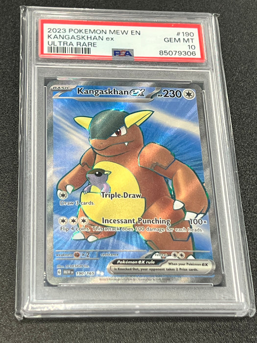 Kangaskhan EX 190/165 Mew En Ultra Rare Pokemon Card PSA Mint 10