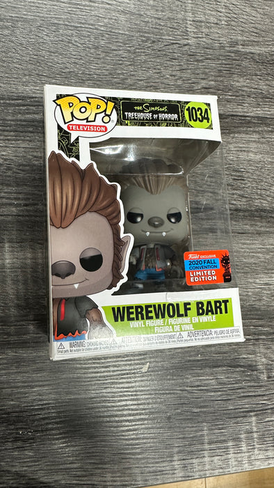 ****Damaged****Werewolf Bart #1034 2020 Fall Convention Limited Edition Funko Pop! Television The Simpsons