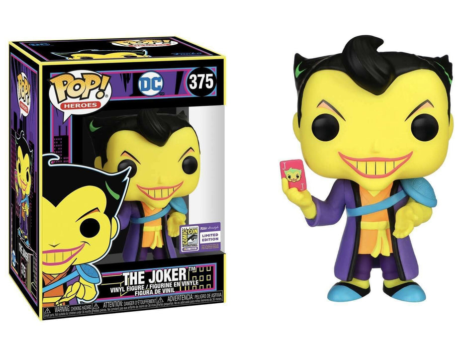 The Joker #375 2023 San Diego Comic Con Limited Edition Black Light Funko Pop! Heroes DC