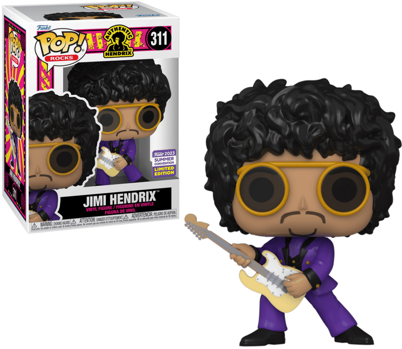 Jimi Hendrix #311 2023 Summer Convention Limited Edition Funko Pop Rocks Authentic Hendrix