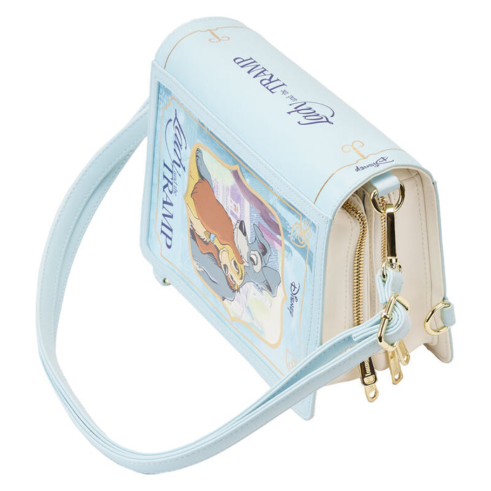 Loungefly Lady and the Tramp Book Convertible Crossbody Bag Mini Backpack