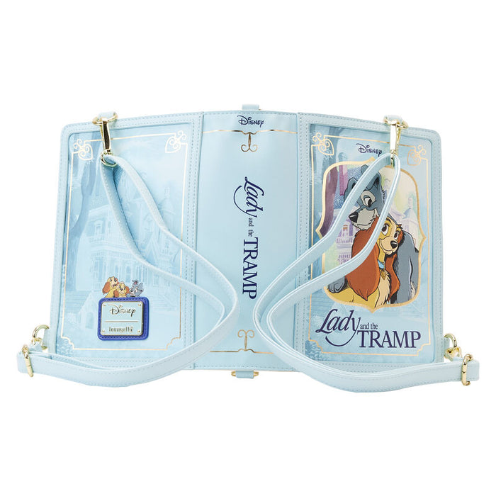 Loungefly Lady and the Tramp Book Convertible Crossbody Bag Mini Backpack
