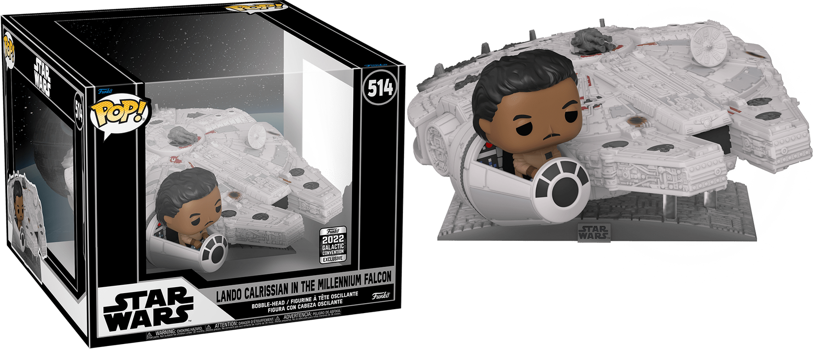 Lando Calrissian in the Millennium Falcon #514 2022 Galactic Convention Exclusive Funko Pop! Star wars
