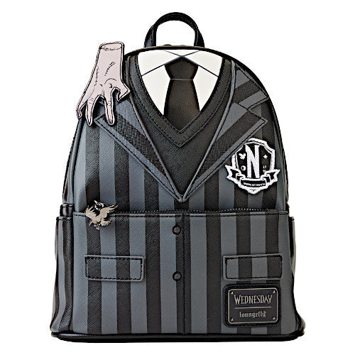 Loungefly Wednesday Addams Nevermore Cosplay Mini Backpack