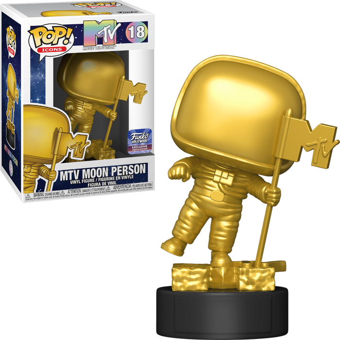 MTV Moon Person (Metallic) #18 Funko Hollywood Exclusive Limited Edition Funko Pop! Ad Icons MTV Music Television