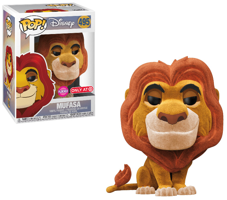 Mufasa #495 Only at target Flocked Funko Pop! Disney Lion King