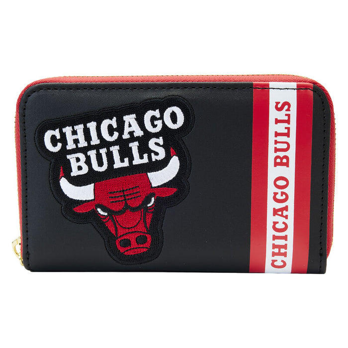 Loungefly NBA Chicago Bulls Patch Icons Zip Around Wallet