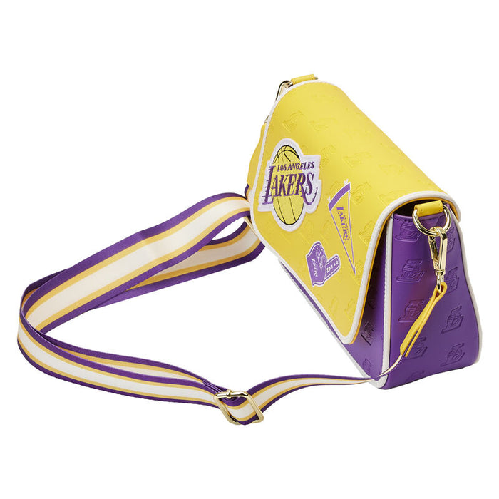 Loungefly NBA Los Angeles Lakers Patch Icons Crossbody Bag