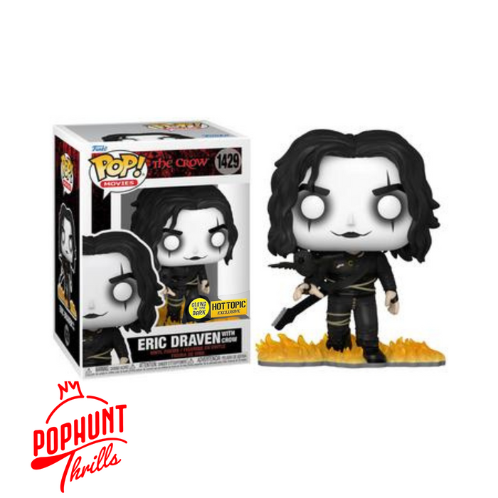Eric Draven With Crow #1429 Hot Topic Exclusive Funko Pop! Movies The Crow