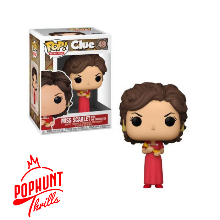 Miss Scarlet With The Candlestick #49 Funko Pop! Retro Toys Clue