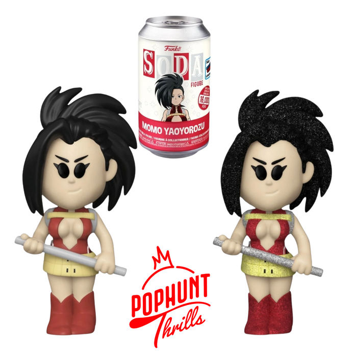 Momo Yaoyorozu 2023 New York Comic Con Limited Edition Sealed Can Funko Soda Chance for Chase