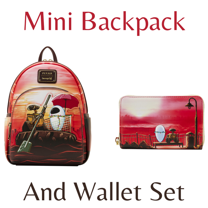 Loungefly WALL-E Date Night Mini Backpack And Wallet Bundle
