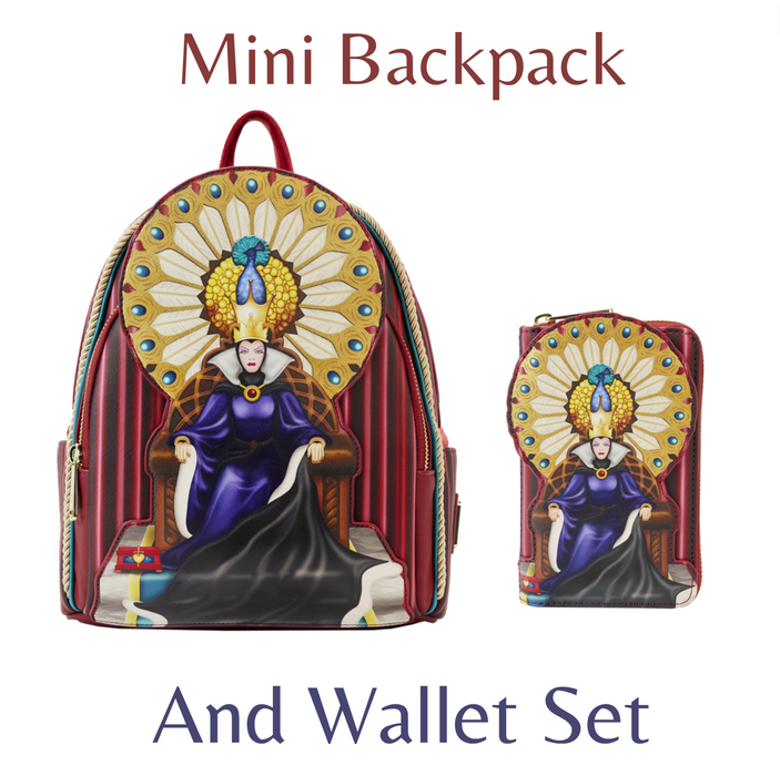 Loungefly Disney Snow White Evil Queen Throne Mini Backpack And