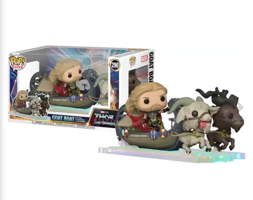 Goat Boat with Thor, Toothgnasher & Toothgrinder #290 Funko Pop! Marvel Thor Love And Thunder