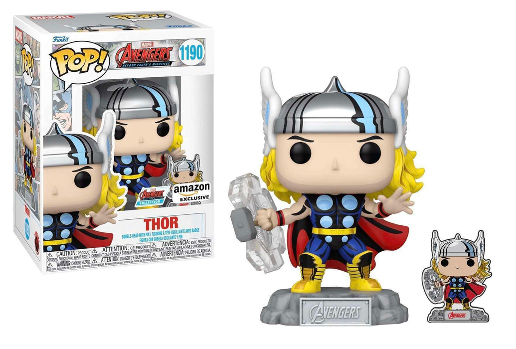 Thor #1190 Amazon Exclusive Funko Pop & Pin! Marvel Avengers: Earth's Mightiest Heroes