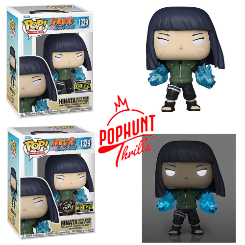***Bundle*** Hinata with Twin Lion Fists #1339 Entertainment Earth Exclusive Glow Chase & Common Limited Edition Funko Pop! Animation Naruto Shippuden