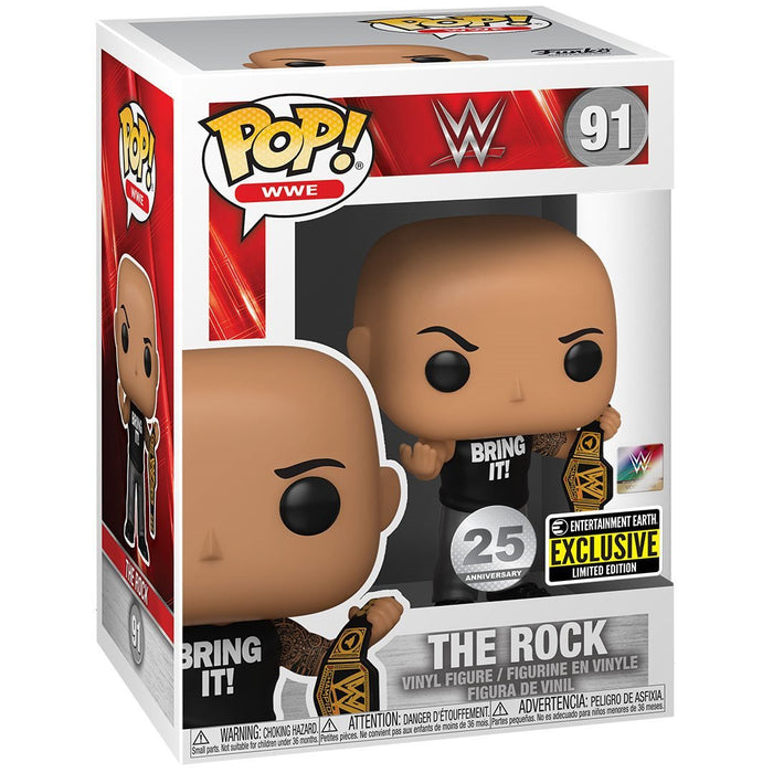 The Rock #91 25th Anniversary Entertainment Earth Limited Edition Exclusive Funko Pop! WWE