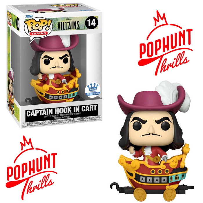 Captain Hook In Cart #14 Funko Exclusive Funko Pop! Trains Disney Villains