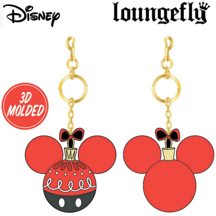 Loungefly Disney Mickey Ornament 3D Molded Keychain