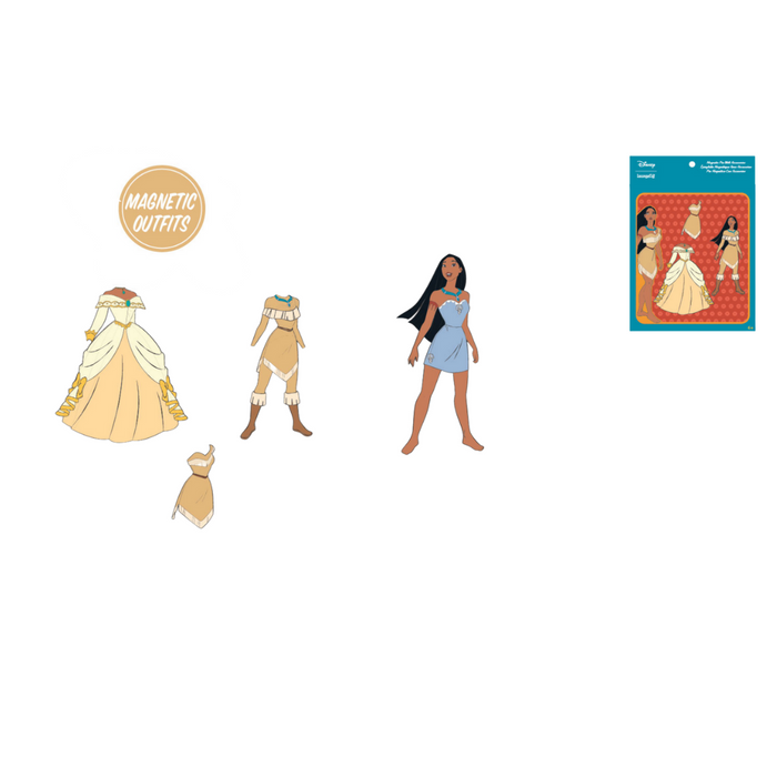 Loungefly Disney Pocahontas Paper Doll Magnetic Pin Set