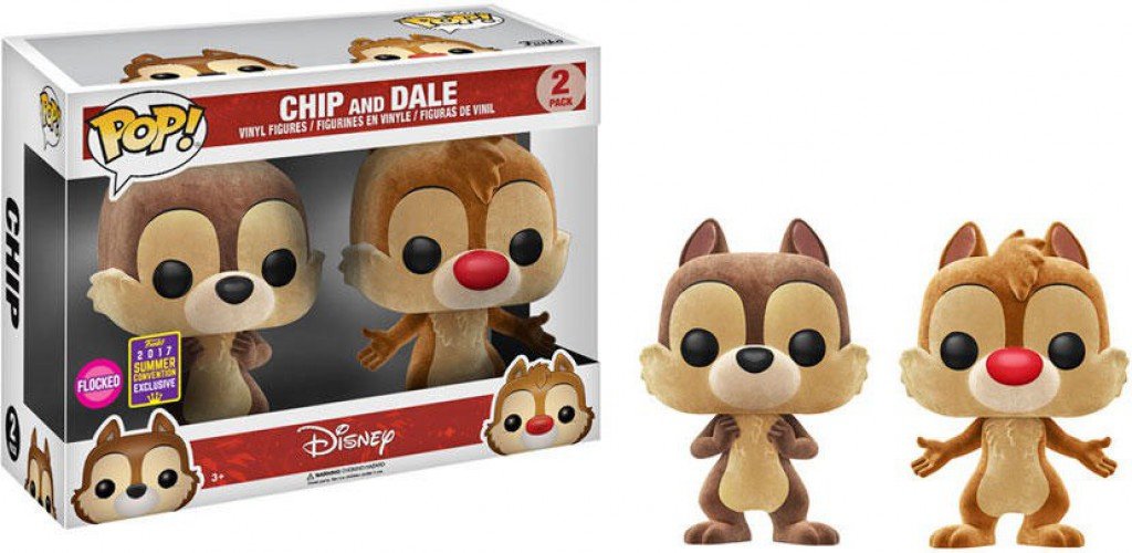 Chip And Dale 2-Pack Flocked 2017 Summer Convention Exclusive Funko Pop! Disney