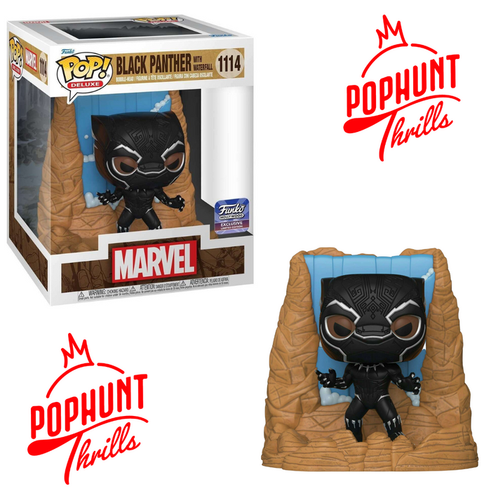 Black Panther With Waterfall #1114 Funko Hollywood Exclusive (6-Inch) Funko Pop! Deluxe Marvel Black Panther