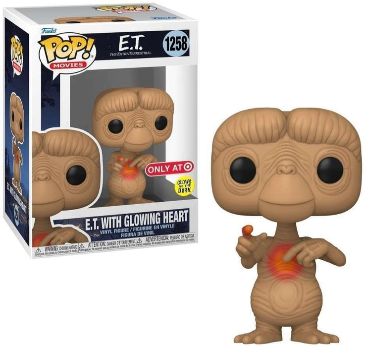 E.T. With Glowing Heart #1258 Only @ Target Glow In The Dark Funko Pop! Movies E.T. The Extra-Terrestrial