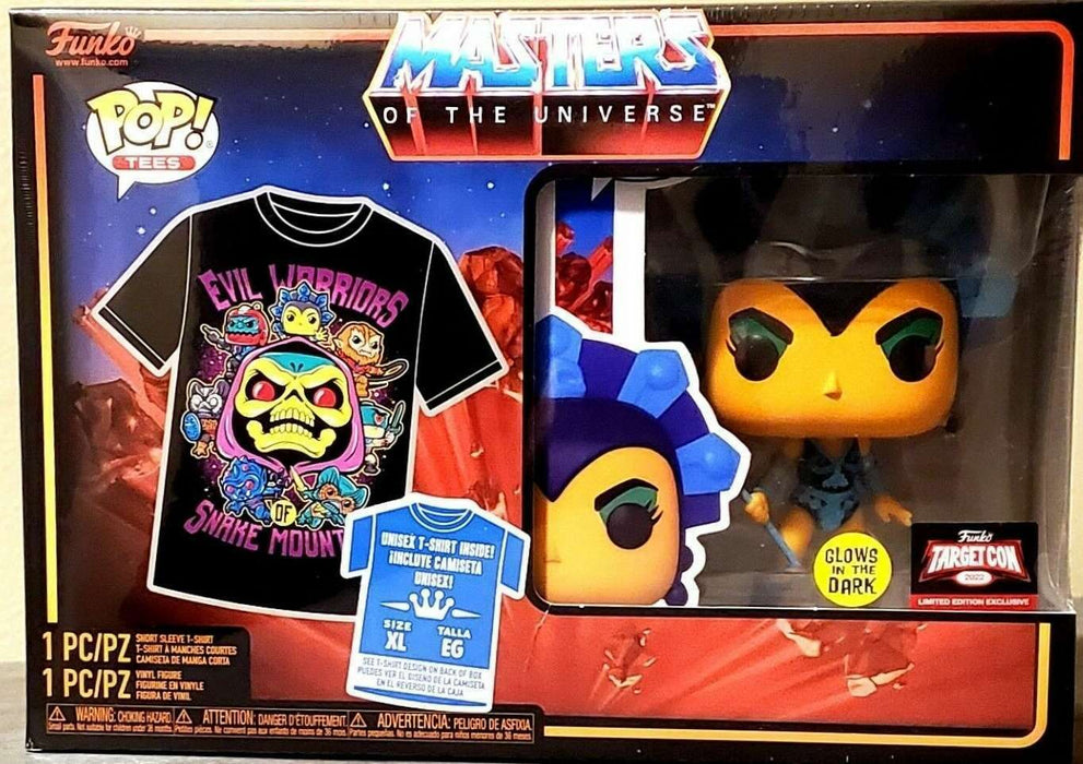 Evil-Lyn #86 2022 Target Con Glow In The Dark Funko Pop! And Tee XL Retro Toys Masters of the Universe