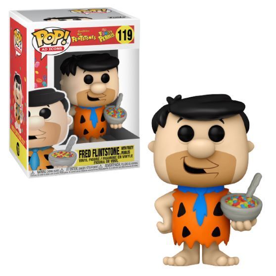 Fred Flintstone With Fruity Pebbles Funko Pop! Ad Icons Hanna Barbera The Flintstones