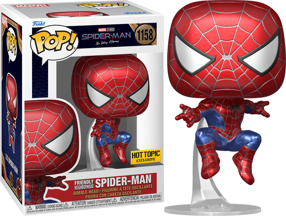 Friendly Neighborhood Spider-Man #1158 Hot Topic Exclusive Funko Pop! Marvel Spider-Man No Way Home