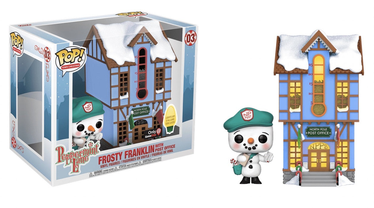 Frosty Franklin With Post office #03 Only @ Gamestop Funko Pop! Town Christmas Peppermint Lane
