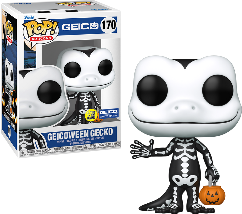 Geicoween Gecko #170 Geico Limited Edition Glow In The Dark Funko Pop! — Pop  Hunt Thrills