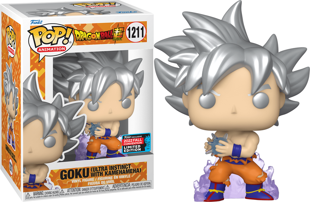 Goku (Ultra Instinct With Kamehameha) #1211 2022 Fall Convention Limited Edition Funko Pop! Animation DragonBall Super